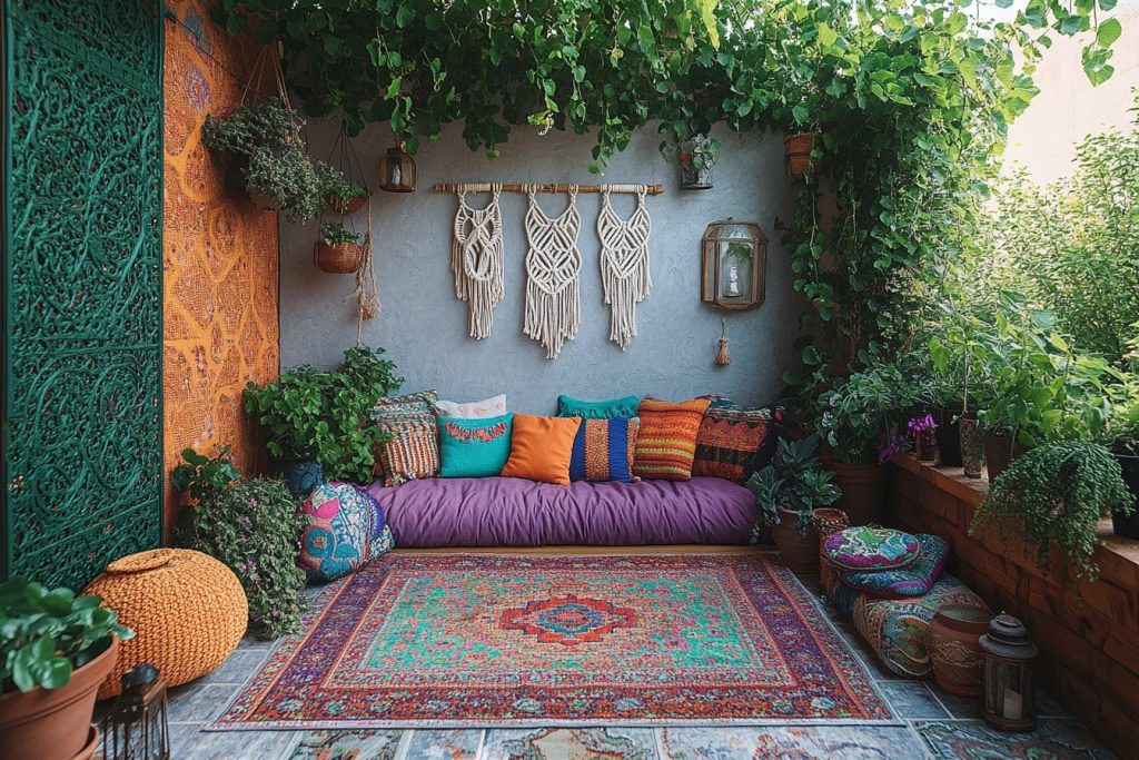 Inspirations bohèmes : déco pour un balcon ou une terrasse