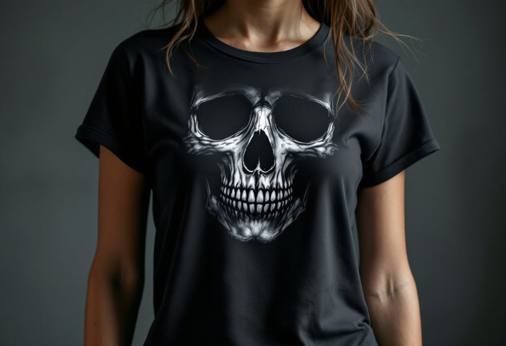 Découvrez l&rsquo;univers sombre et mystérieux des t-shirts tête de mort femme