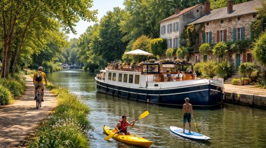 découvrez une croisière sportive en péniche alliant kayak, paddle et vélo pour explorer les magnifiques canaux français. une aventure active et nature au cœur des paysages authentiques.