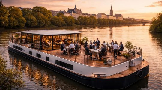 louez une péniche à nantes et en loire-atlantique pour vos séminaires professionnels. profitez de croisières exclusives sur la loire pour un événement unique et mémorable.