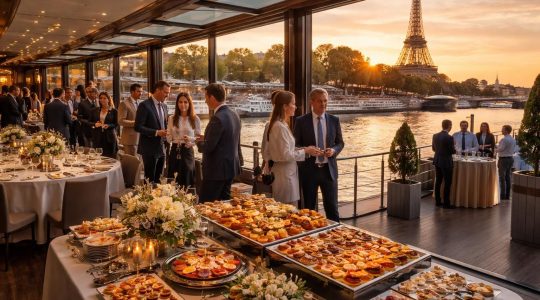 organisez vos séminaires professionnels à paris sur une péniche avec un traiteur gastronomique pour une expérience unique alliant travail et convivialité au fil de l'eau.