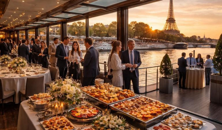 organisez vos séminaires professionnels à paris sur une péniche avec un traiteur gastronomique pour une expérience unique alliant travail et convivialité au fil de l'eau.