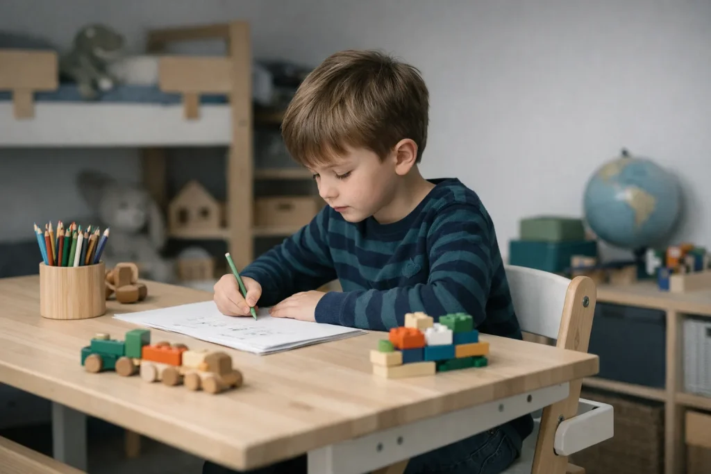 Une chambre d&rsquo;enfant qui évolue de 2 à 10 ans, sans tout refaire